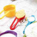 Axyaa Rainbow Plastic Measuring Spoon Set - Baking & Kitchen Tools