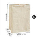 Axyaa Waterproof Laundry Basket Cotton Linen Organizer Foldable Hamper