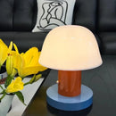 Axyaa Mushroom Table Lamps LED Rechargeable Wireless Touch Switch Desk Lights