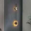 Axyaa Jade Wall Lamp: Modern Luxury Metal Long Pole, LED Bedside Light