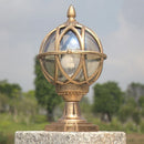 Axyaa Outdoor Globe Glass Column Lamp for Garden Pathway Lighting