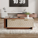 Axyaa Extendable Wood Coffee Table with Reversible Top & 2 Drawers