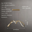 Axyaa LED Chandelier Copper Dining Room Bedroom Pendant Lights Fixtures