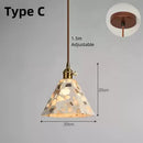 Axyaa Translucent Stone Chandeliers Pendant Lights for Kitchen Island Bedside LED Hanging Lamps