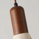 Axyaa Wood Yellow Travertine LED Pendant Lights for Living Room and Bedroom