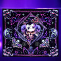 Axyaa Psychedelic Skull Head UV Reactive Tapestry Wall Hanging