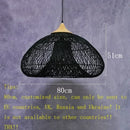 Axyaa Rattan Pendant Lights: Vintage Kitchen Dining Room Luminaries