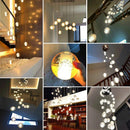 Axyaa Crystal Chandelier Balls Pendant Light for Staircase and Hallway