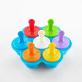 Axyaa 7-Hole Silicone Ice Cream Mold for Homemade Popsicles