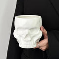 Axyaa White Skull Mug Set | Creative Cocktail Glass | 600ml Funny Coffee Cup