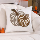 Embroidered Pumpkin Halloween Pillowcase by Axyaa - Cotton Throw Cushion Cover