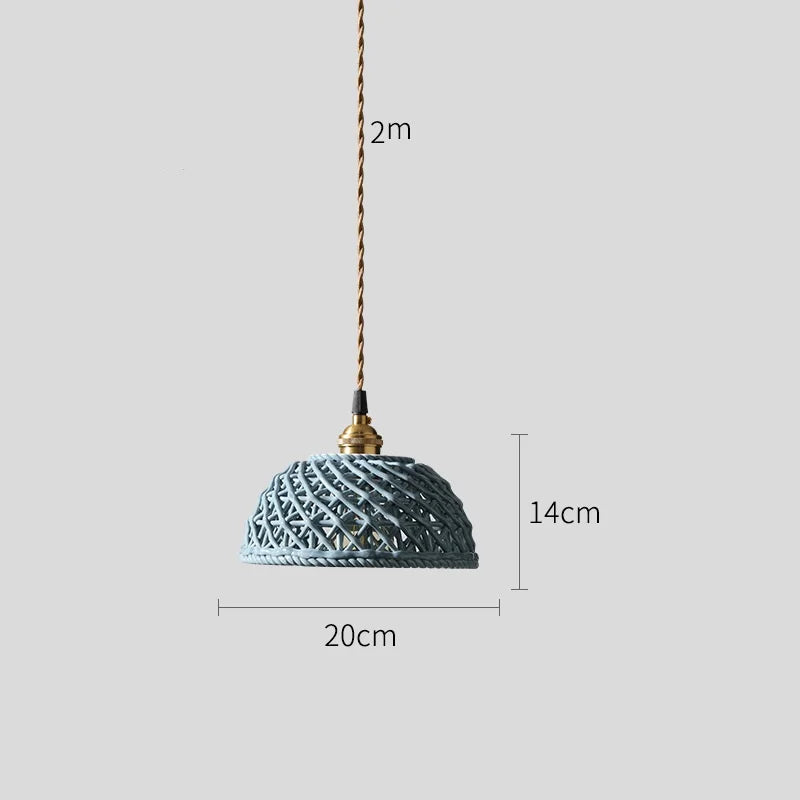 Axyaa Ceramic LED Pendant Lights: Modern Nordic Copper Hanging Lamp for Indoor Lighting