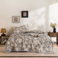 Axyaa Double-Layer Yarn Soybean Summer Quilt Set - Cotton Printed Bubble Design