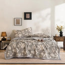 Axyaa Double-Layer Yarn Soybean Summer Quilt Set - Cotton Printed Bubble Design