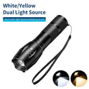 Axyaa Rechargeable Multi-Color LED Flashlight: Fishing, Camping, Hunting, Photography, Selfie