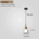 Nordic Art Wooden Pendant Lamp E27 Vintage Lighting by Axyaa
