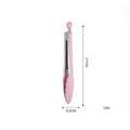 Axyaa Stainless Steel Food Clip with Silicone Non-slip Handle