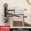 Axyaa Rotating Towel Rack: Multi-Pole Bathroom Storage Hanger