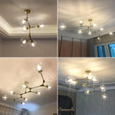 Axyaa Retro Chandelier: Nordic Vintage Ceiling Lights Loft Hanging Lamp