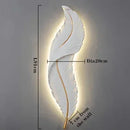 Axyaa White Feather LED Wall Lamp - Elegant Home Lighting for Various Spaces
