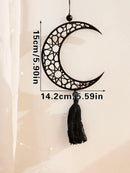 Wooden Ramadan Ornaments with Tassels - Axyaa Eid Mubarak Decor
