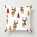 Colorful Deer & Christmas Patterns Pillowcase - Axyaa Home Decor Cushion Cover