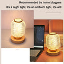Axyaa Crystal LED Table Lamp with Touch Remote Control, Stepless Dimming