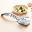 Axyaa Silicone Grip Shovel Clip & Flip Tongs Set for Cooking & Grilling