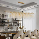 Axyaa Crystal Chandelier: Elegant Bedroom Dining Room LED Lighting
