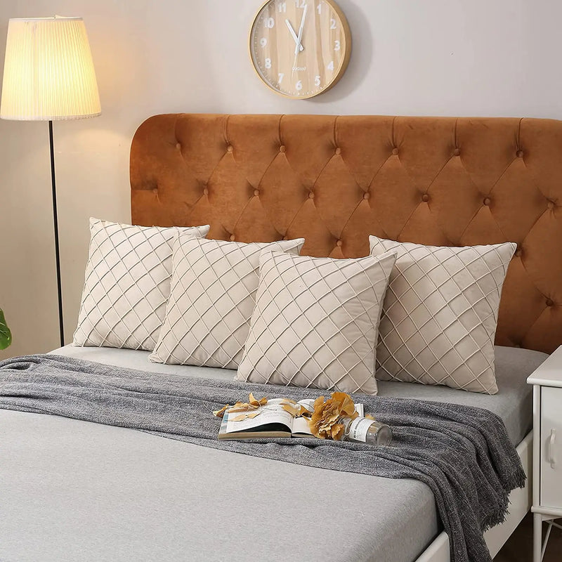 Axyaa Velvet Cushion Cover - Nordic Style Ultra Soft Pillowcase
