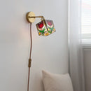 Axyaa Kids Bedroom Nordic Glass Wall Lamp, LED Square Light for Bathroom Mirror