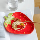 Axyaa Cartoon Strawberry Ceramic Salad Bowl - Family Kitchen Fruit Plate