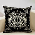 Axyaa Geometric Aztec Bohemian Print Cushion Cover 45x45cm Linen Pillowcase