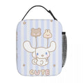 Axyaa Cinnamoroll Insulated Lunch Bag: Portable Thermal Cooler for Travel & Work.