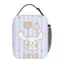 Axyaa Cinnamoroll Insulated Lunch Bag: Portable Thermal Cooler for Travel & Work.