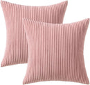 Axyaa Soft Corduroy Throw Pillow Covers for Modern Farmhouse Decor