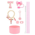 Axyaa 10pc Tumbler Accessory Set: Straw, Cover, Cap, Boot, Stopper, Keychain, Sticker