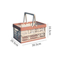 Axyaa Large Capacity Foldable Storage Basket with Handle for Outdoor Picnics