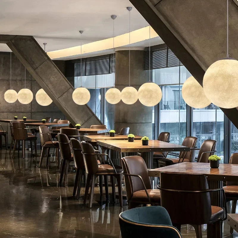 Axyaa Moon Pendant Lights: Nordic Minimalism for Bedroom, B&B, Restaurant