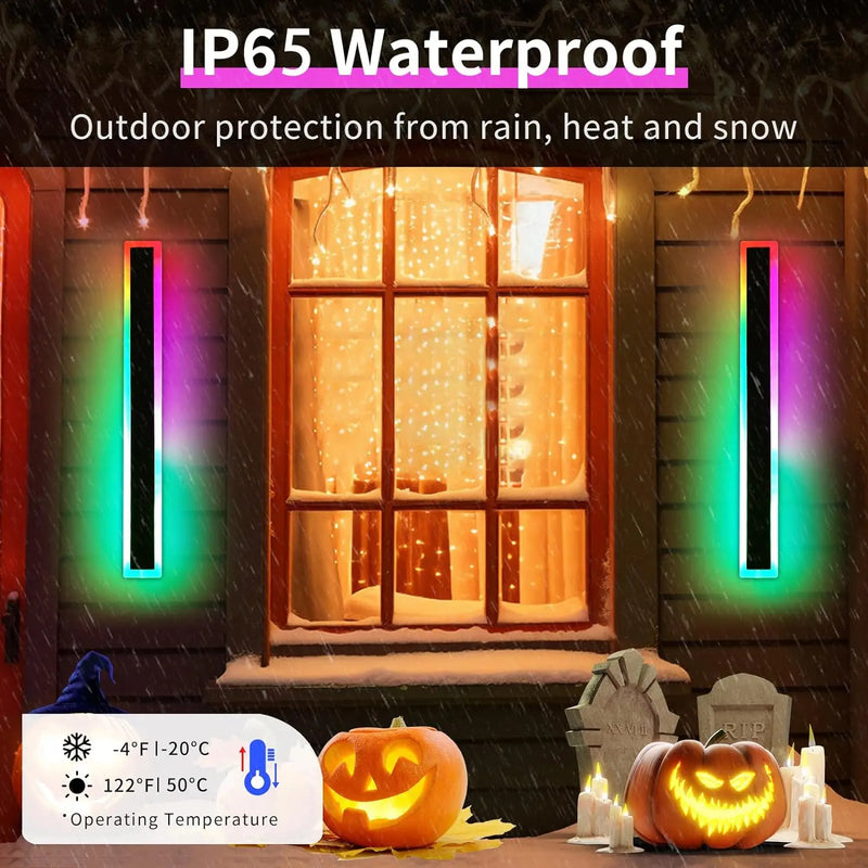 Axyaa RGB LED Long Wall Light - Waterproof Garden Lantern Sconce