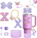 Axyaa Cup Set: Straw Topper, Boot, Stoppers, Handle Charms, Sticker for 30oz 40oz Tumbler