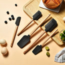 Axyaa Silicone Scrapers Set | High Temp Cream Cake Spatula | Kitchen Bakeware