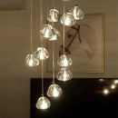 Axyaa Crystal Ball LED Chandelier for Living Room, Kitchen, Staircase, Mall, Villa, Hotel, Loft