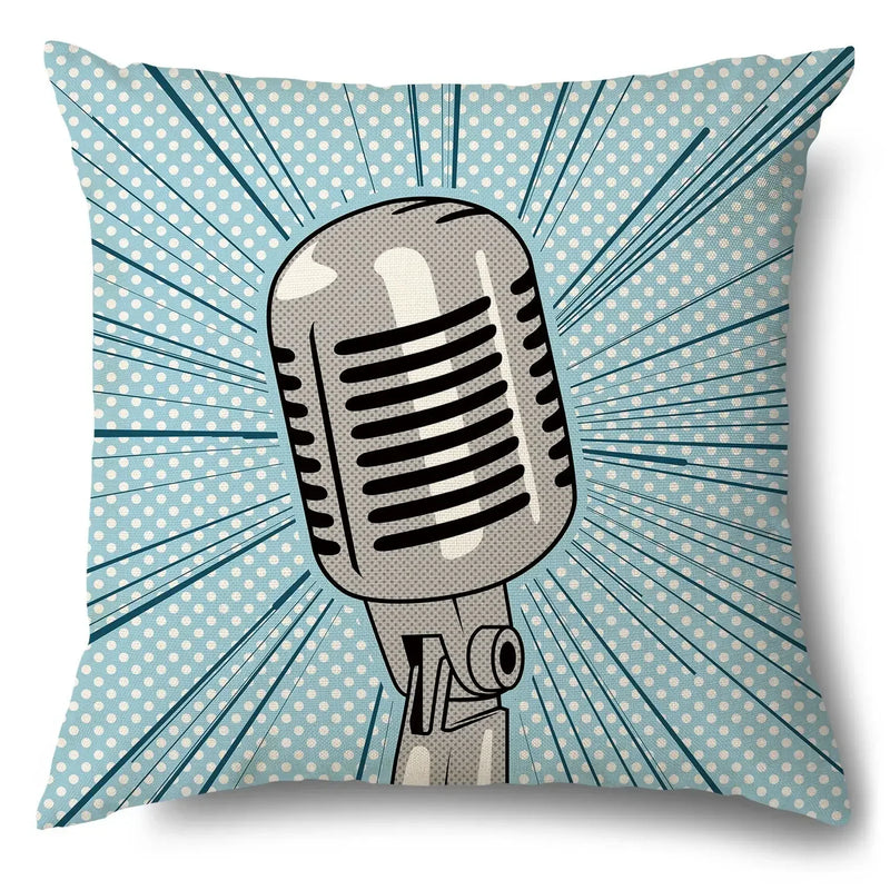 Axyaa Soft Plush POP Comic Portrait Cushion Cover - Home Decor Pillowcase