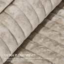 Axyaa Soft Velvet Quilt Set | Luxurious Striped Bedding | Queen Size Comforter