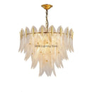 Luxury Crystal Suspension Lamps with Multi-Layer Leaf Design by Axyaa