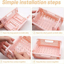 Axyaa 5-Color Foldable Stackable Baskets Set for Desk Organization