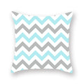 Axyaa Teal Blue Geometric Cushion Cover for Home Sofa Decor