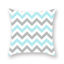 Axyaa Teal Blue Geometric Cushion Cover for Home Sofa Decor