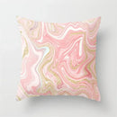 Pink Glitter Letter Flower Geometric Cushion Cover by Axyaa